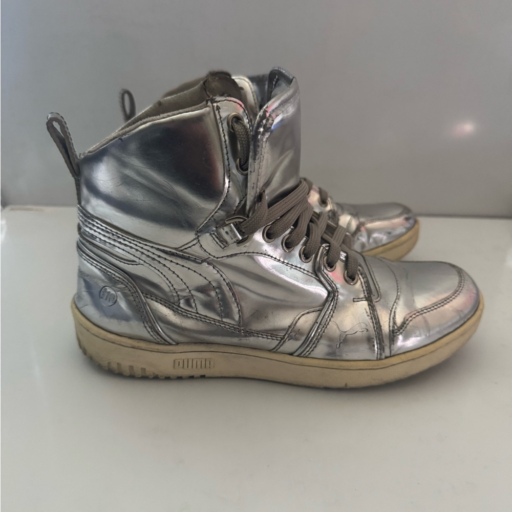 Puma x Neil Barrett Metallic Silver High-Tops
